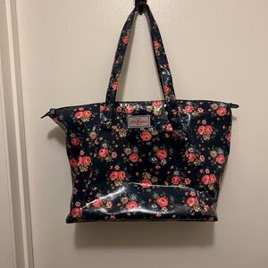 Blue & floral print Cath Kidston tote bag